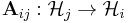 \mathbf{A}_{ij}�: \mathcal{H}_j \rightarrow \mathcal{H} _i