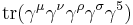 \operatorname{tr} (\gamma^\mu\gamma^\nu\gamma^\rho\gamma^\sigma\gamma^5) \,