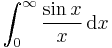 \int_0^\infty \frac{\sin x}{x}\,\mathrm{d}x