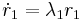 \dot{r}_1 = \lambda_1 r_1