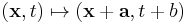 (\bold{x},t) \mapsto (\bold{x}%2B\bold{a},t%2Bb)