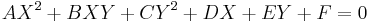 ~A X^2 %2B B X Y %2B C Y^2 %2B D X %2B E Y %2B F = 0