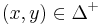 (x,y)\in \Delta^%2B