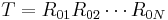 T = R_{01}R_{02}\cdots R_{0N}