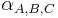 \alpha_{A,B,C}