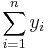 \sum_{i=1}^n y_i