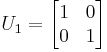 U_1=\begin{bmatrix} 1 & 0 \\ 0 & 1 \end{bmatrix}