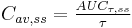 \textstyle C_{av,ss}=\frac{AUC_{\tau,ss}}{\tau}