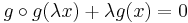 g\circ g(\lambda x)%2B\lambda g(x)=0