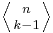 \textstyle\left\langle{n\atop k-1}\right\rangle