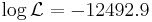 
   \log \mathcal{L} = -12492.9
