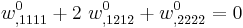 
   w^0_{,1111} %2B 2~w^0_{,1212} %2B  w^0_{,2222} = 0
 