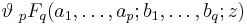 \vartheta\; {}_pF_q(a_1,\dots,a_p;b_1,\dots,b_q;z)