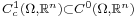 \scriptstyle C_c^1(\Omega,\mathbb{R}^n)
\subset C^0(\Omega,\mathbb{R}^n)