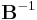 \mathbf B^{-1}\,\!