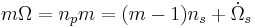 m\Omega=n_pm=(m-1)n_s%2B\dot\Omega_s