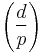 \left(\frac{d}{p}\right)