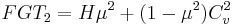 FGT_2=H \mu^2 %2B (1-\mu^2) C_v^2