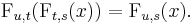  \operatorname{F}_{u, t} (\operatorname{F}_{t, s} (x)) = \operatorname{F}_{u, s}(x). 