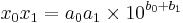 x_0 x_1=a_0 a_1\times10^{b_0%2Bb_1}