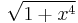 \sqrt{1 %2B x^4}