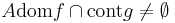 A \operatorname{dom}f \cap \operatorname{cont}g \neq \emptyset