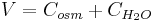 V = C_{osm} %2B C_{H_2O}