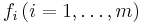 f_i \, (i=1,\ldots,m)