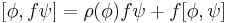 [\phi, f\psi] = \rho(\phi)f\psi %2Bf[\phi, \psi]