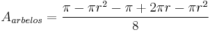 A_{arbelos}=\frac{\pi-\pi r^2-\pi%2B2\pi r-\pi r^2}{8}