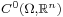 \scriptstyle C^0(\Omega,\mathbb{R}^n)