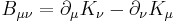 B_{\mu\nu}=\partial_\mu K_\nu-\partial_\nu K_\mu\;