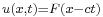 \scriptstyle u(x,t) =F(x-ct)