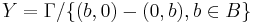 Y=\Gamma /\{(b,0) - (0,b), b \in B\}