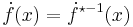  \dot{f}(x) = \dot{f}^{\star-1}(x) 