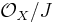 \mathcal{O}_X/J