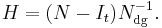 H = (N - I_t) N_{\operatorname{dg}}^{-1}.