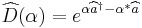 \widehat{D}(\alpha) = e^{\alpha\widehat{a}^{\dagger} - \alpha^{*}\widehat{a}}