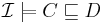 \mathcal{I} \models C \sqsubseteq D