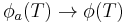 \phi_a(T)\to\phi(T)