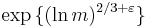 \exp{\{(\ln m)^{2/3%2B\varepsilon}\}}