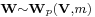 \scriptstyle {\mathbf W}\sim{\mathbf W}_p({\mathbf V},m)