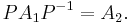 P A_1 P^{-1} = A_2.