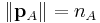 \|\mathbf{p}_A\|=n_A