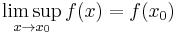 \limsup_{x\to x_0}f(x) =f(x_0)