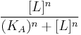 \frac{[L]^n}{(K_A)^n %2B [L]^n}