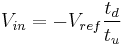 V_{in} = -V_{ref}\dfrac{t_{d}}{t_{u}}