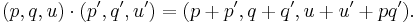 (p,q,u)\cdot(p',q',u')=(p%2Bp',q%2Bq',u%2Bu'%2Bp q').