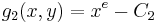 g_2(x,y) = x^e - C_2