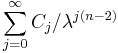 \sum_{j=0}^\infty C_j / \lambda^{j(n-2)}